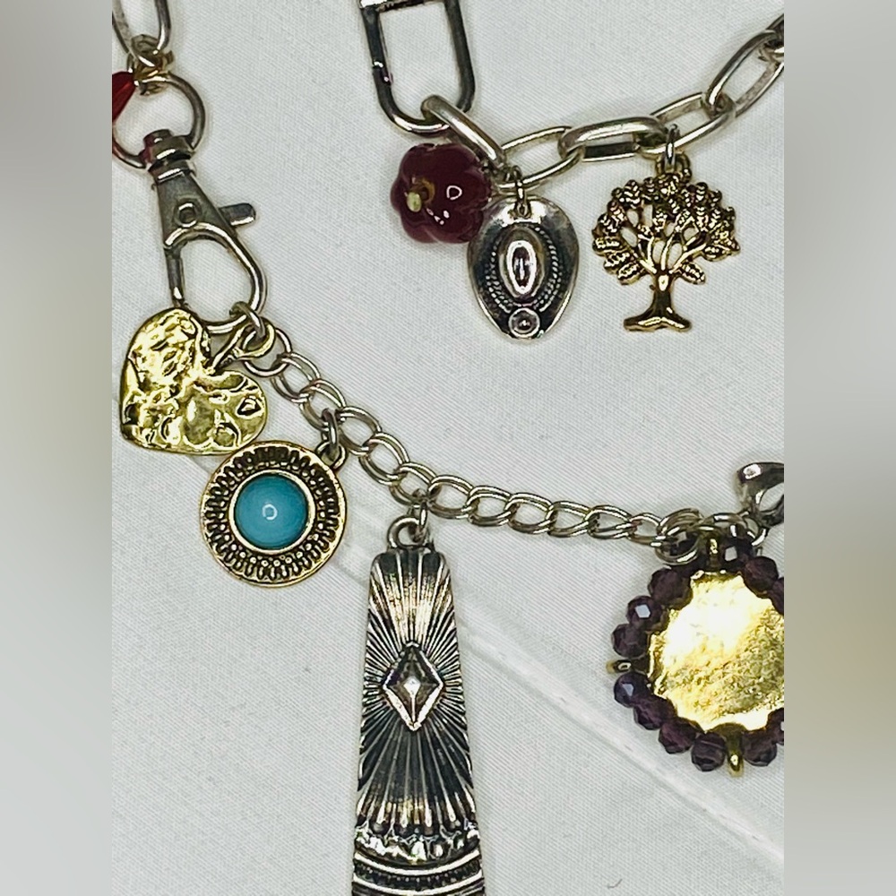 NWOT Free People Maxamillion World Traveler Charm Necklace Silver - Picture 7 of 10